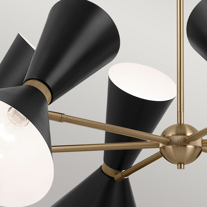 Phix 12 Light Chandelier - Black