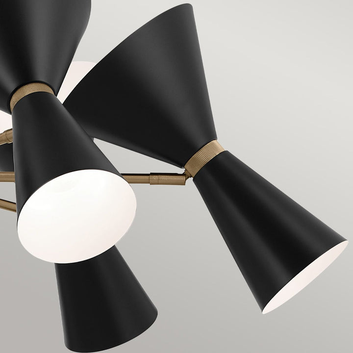 Phix 12 Light Chandelier - Black
