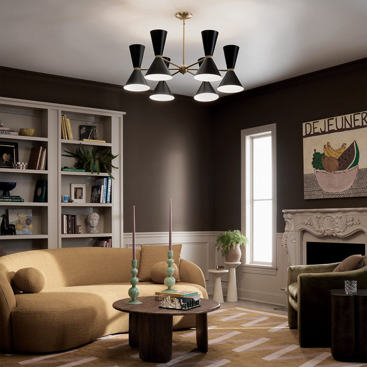 Phix 12 Light Chandelier - Black