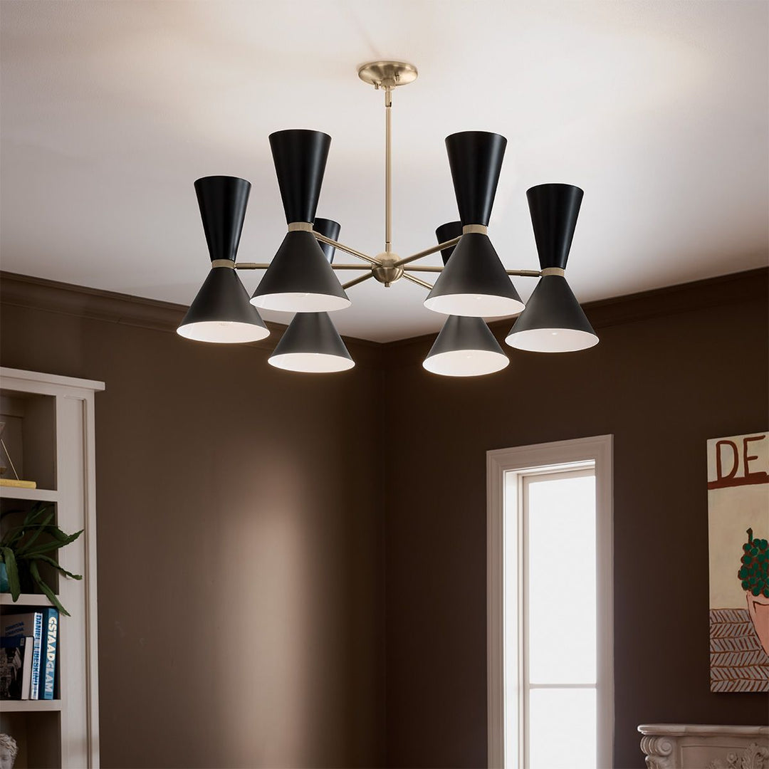 Phix 12 Light Chandelier - Black