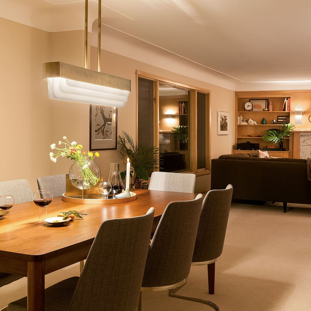 Serene LED Chandelier - Natural Brass