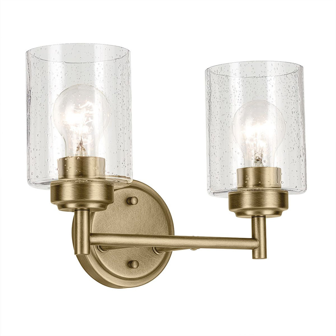 Winslow 2 Wall Light - Natural Brass