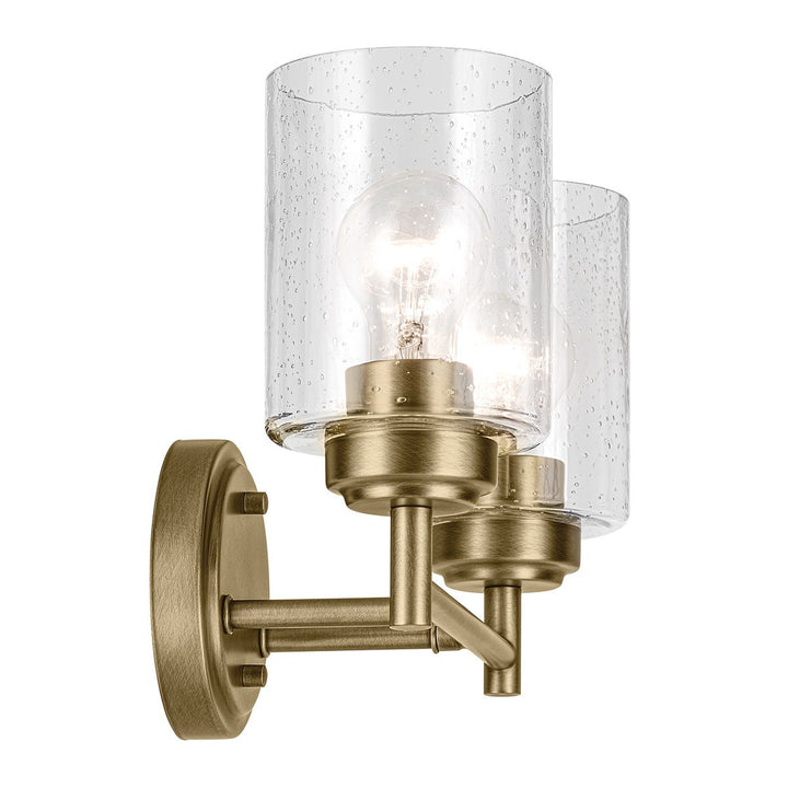Winslow 2 Wall Light - Natural Brass