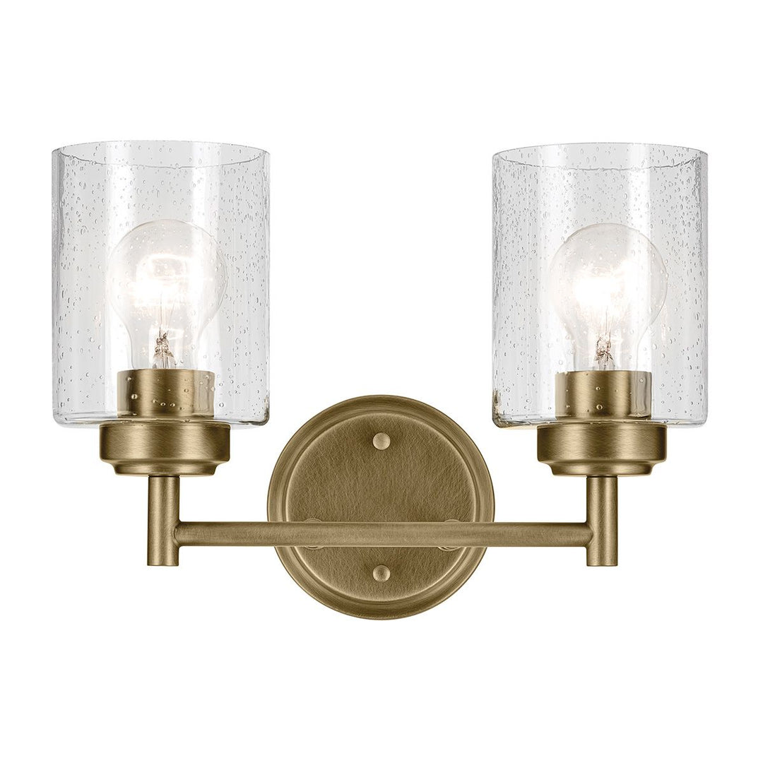 Winslow 2 Wall Light - Natural Brass