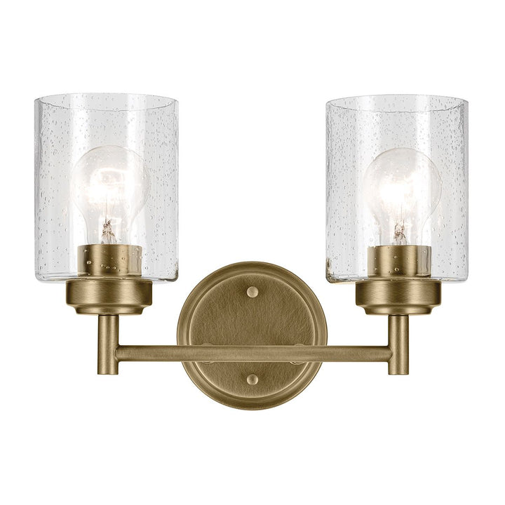 Winslow 2 Wall Light - Natural Brass
