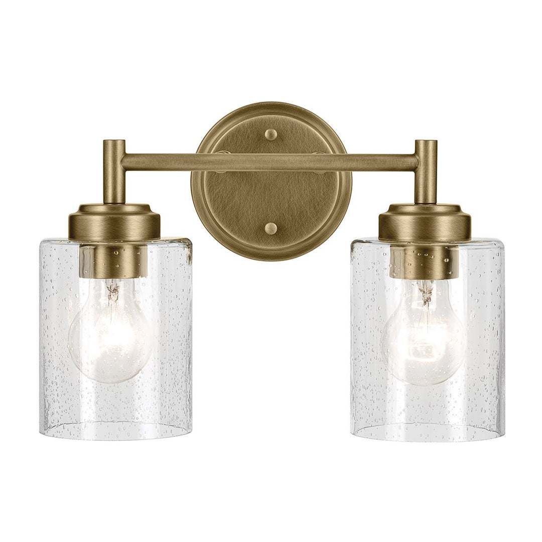 Winslow 2 Wall Light - Natural Brass