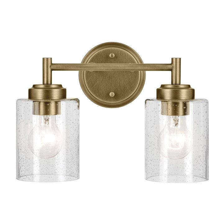 Winslow 2 Wall Light - Natural Brass
