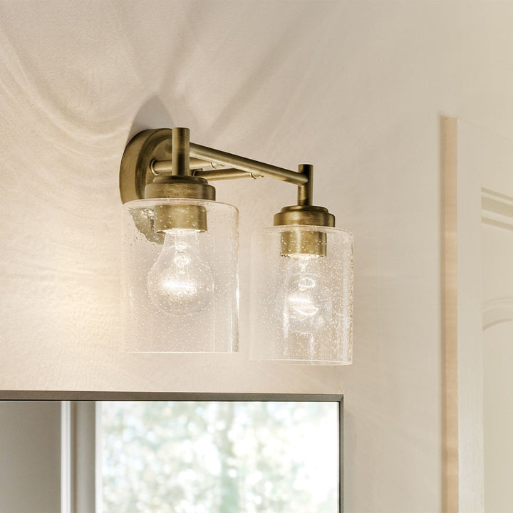 Winslow 2 Wall Light - Natural Brass