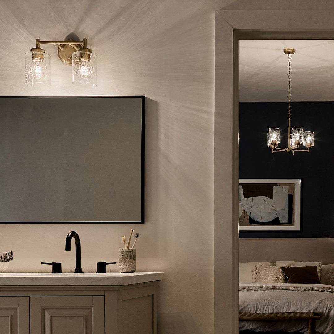 Winslow 2 Wall Light - Natural Brass