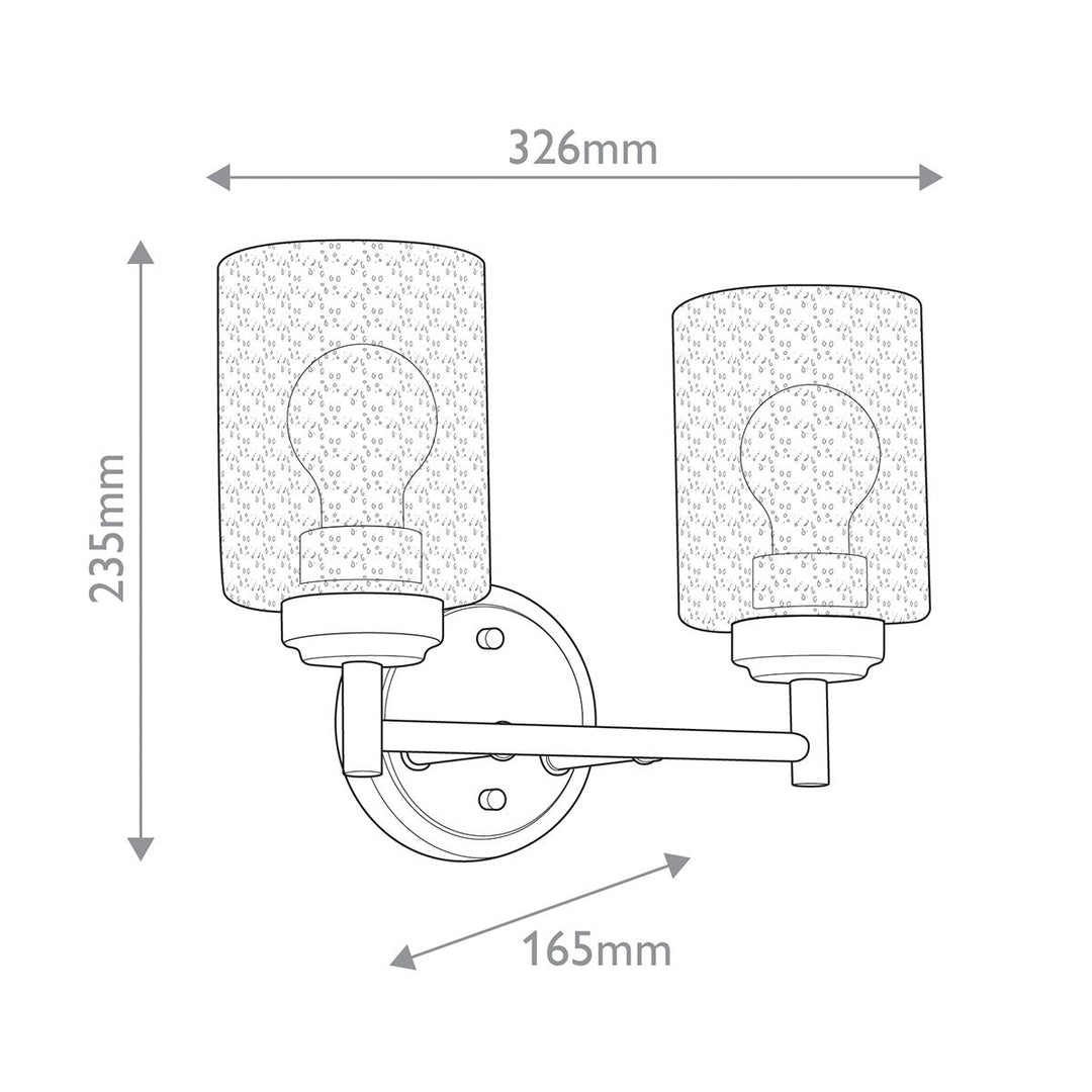 Winslow 2 Wall Light - Natural Brass