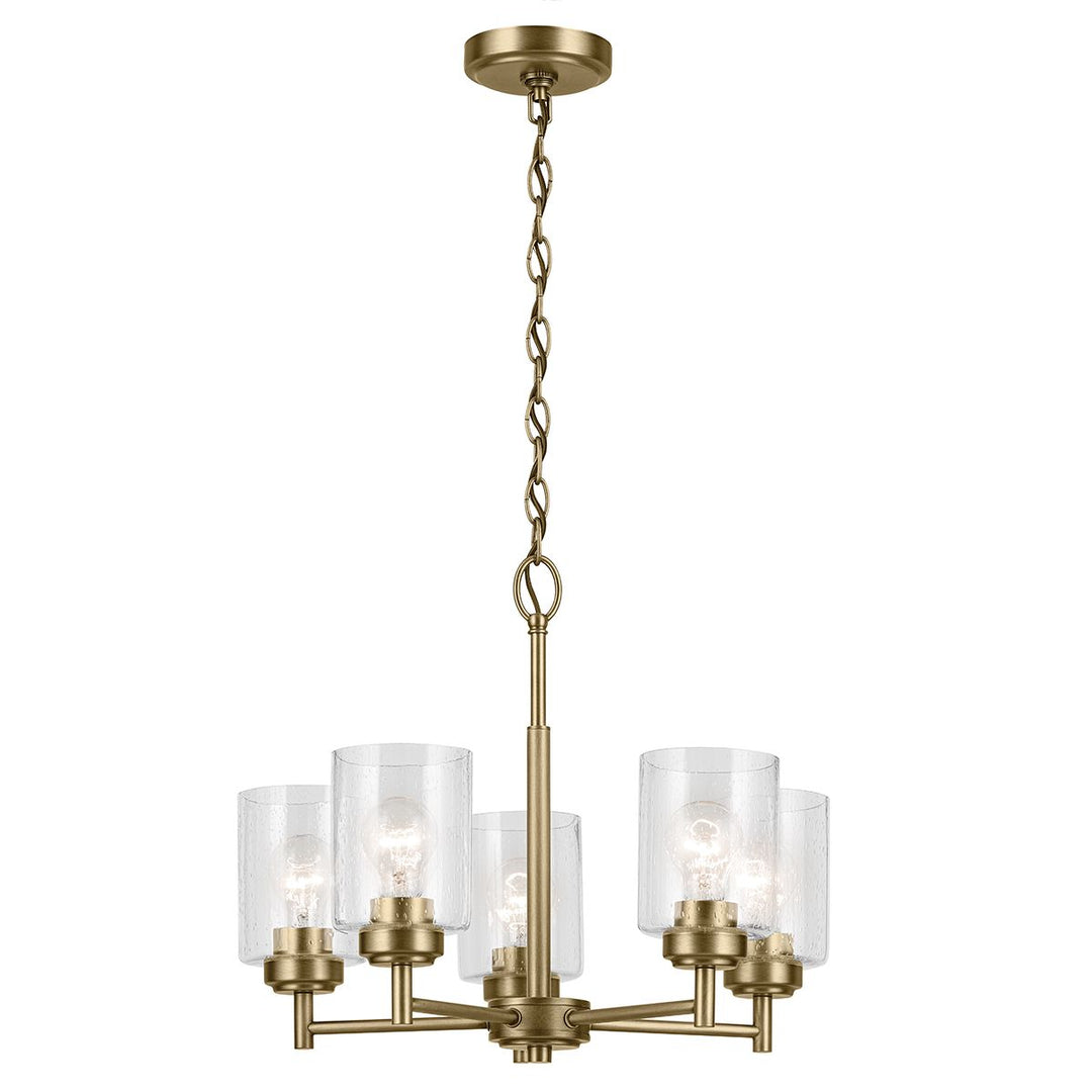 Winslow 5 Chandelier - Natural Brass