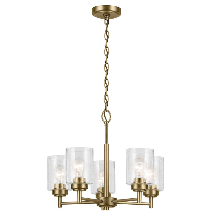 Winslow 5 Chandelier - Natural Brass