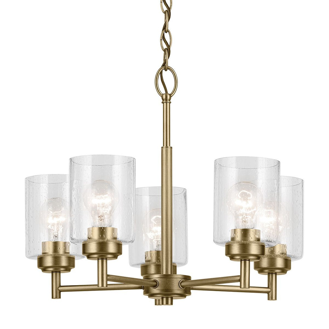 Winslow 5 Chandelier - Natural Brass