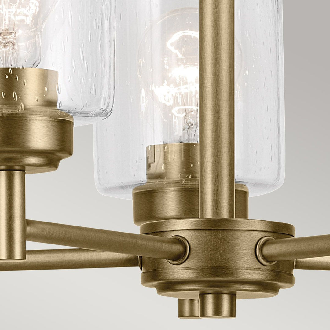 Winslow 5 Chandelier - Natural Brass