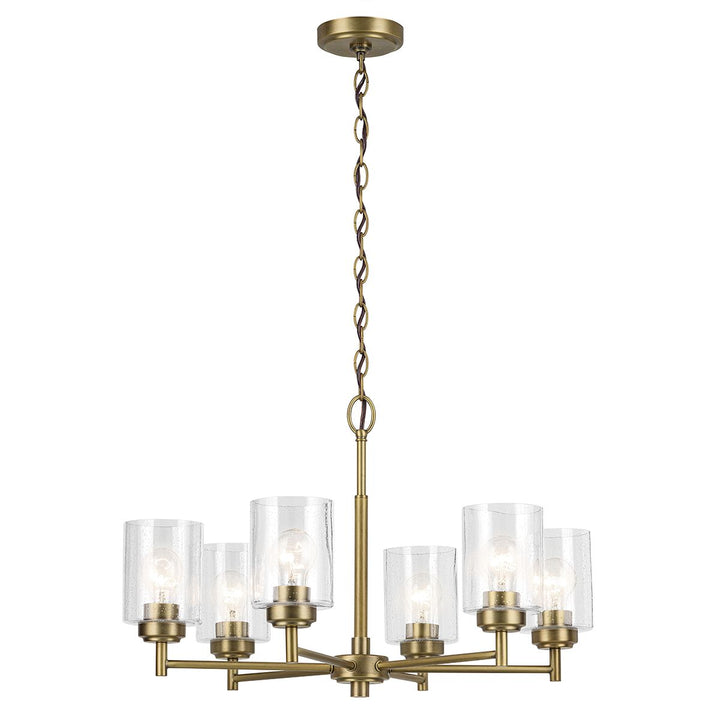 Winslow 6 Chandelier - Natural Brass