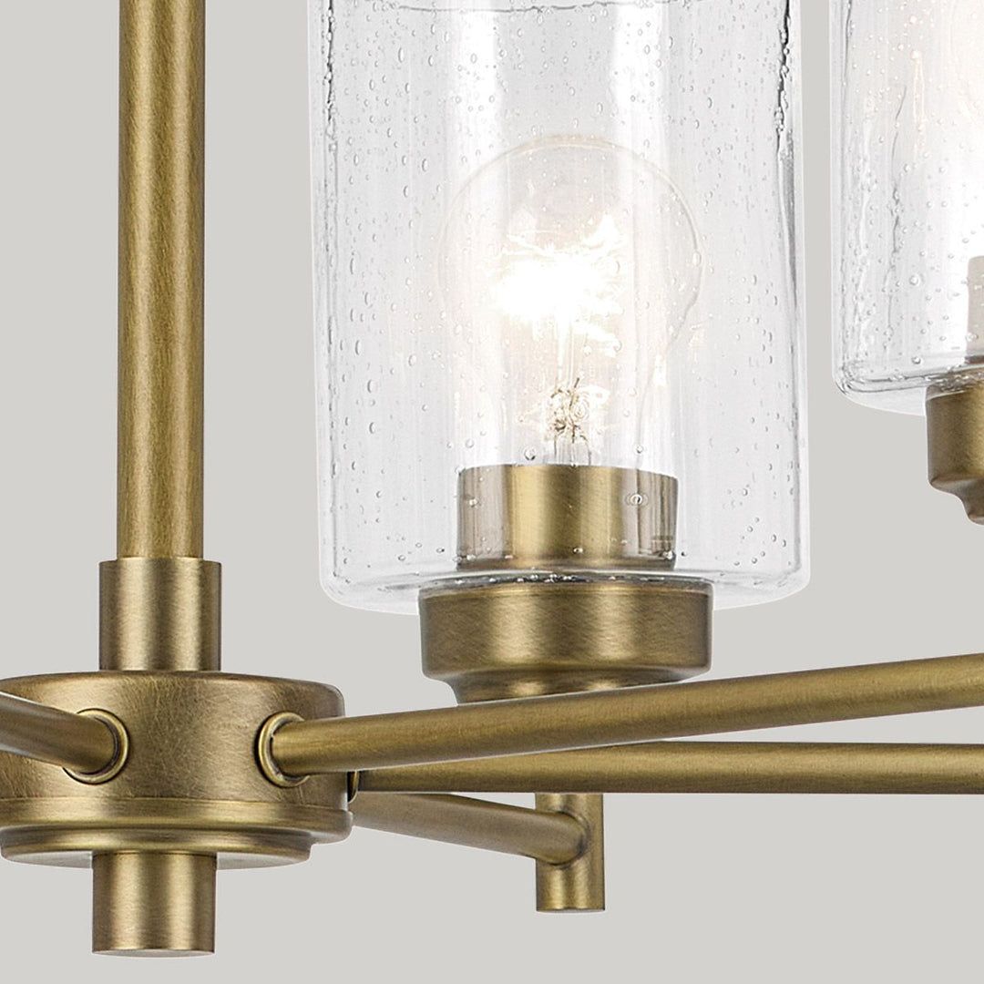 Winslow 6 Chandelier - Natural Brass