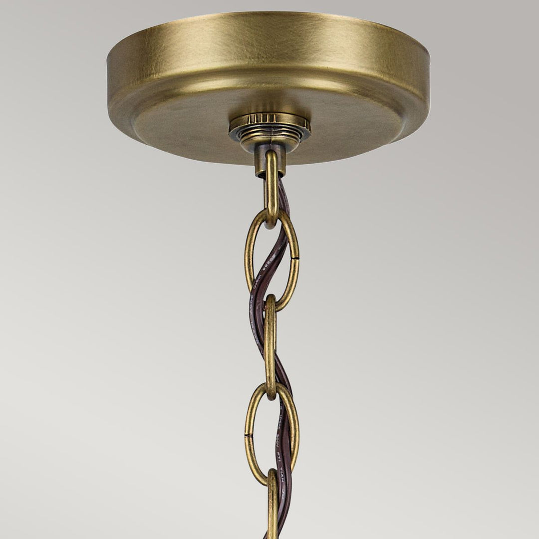 Winslow 6 Chandelier - Natural Brass