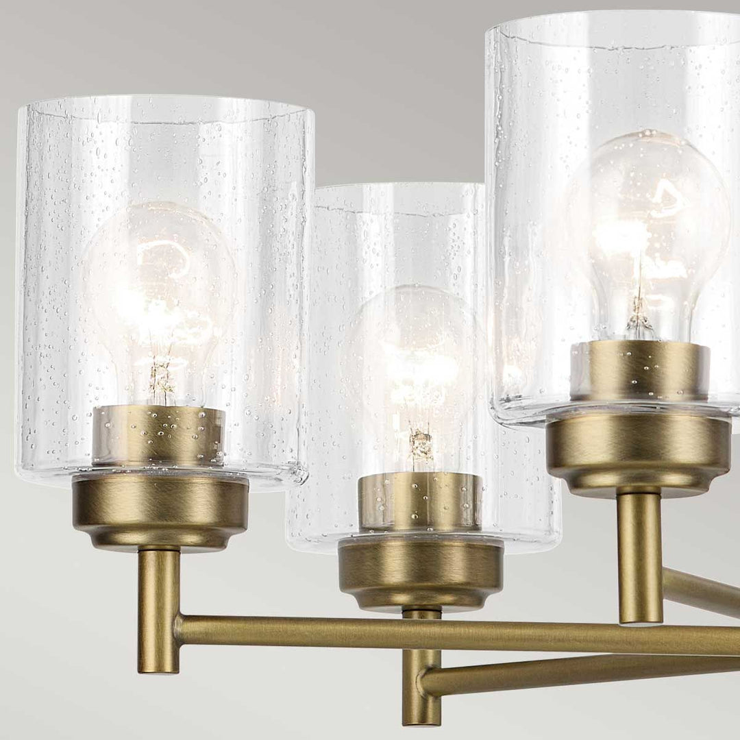 Winslow 6 Chandelier - Natural Brass