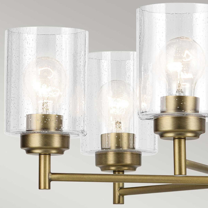 Winslow 6 Chandelier - Natural Brass