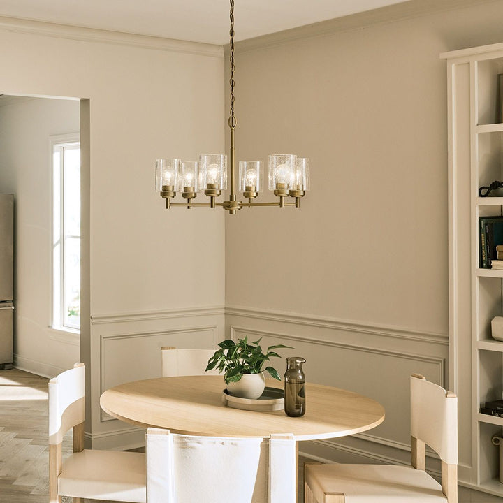 Winslow 6 Chandelier - Natural Brass