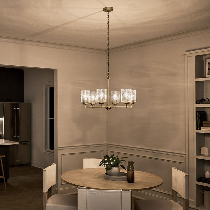 Winslow 6 Chandelier - Natural Brass