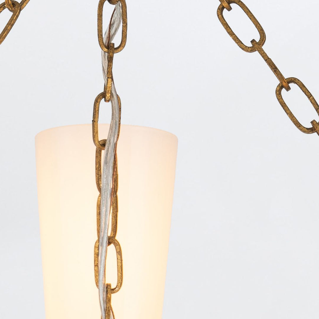 Kristy 3 Chandelier - Distressed Gold