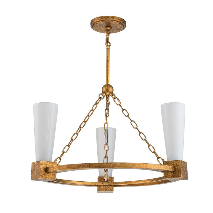 Kristy 3 Chandelier - Distressed Gold