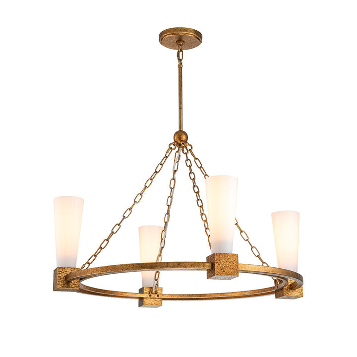 Kristy 4 Chandelier - Distressed Gold