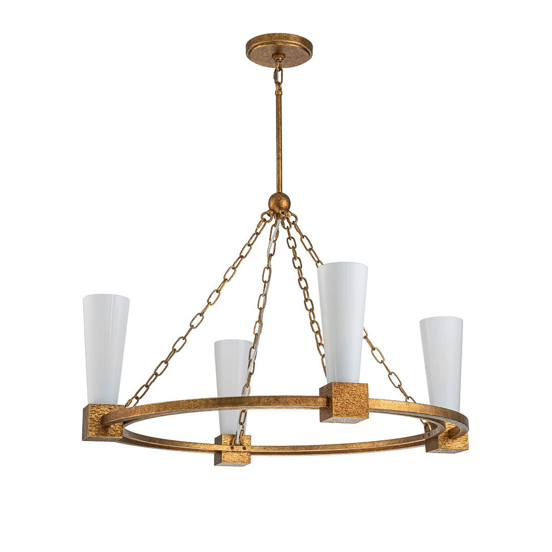 Kristy 4 Chandelier - Distressed Gold