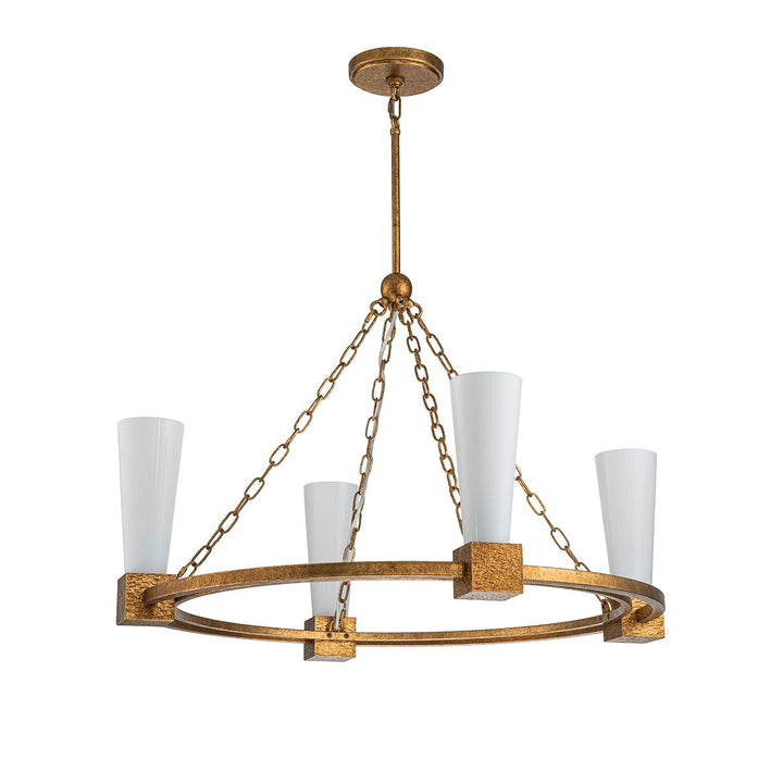 Kristy 4 Chandelier - Distressed Gold