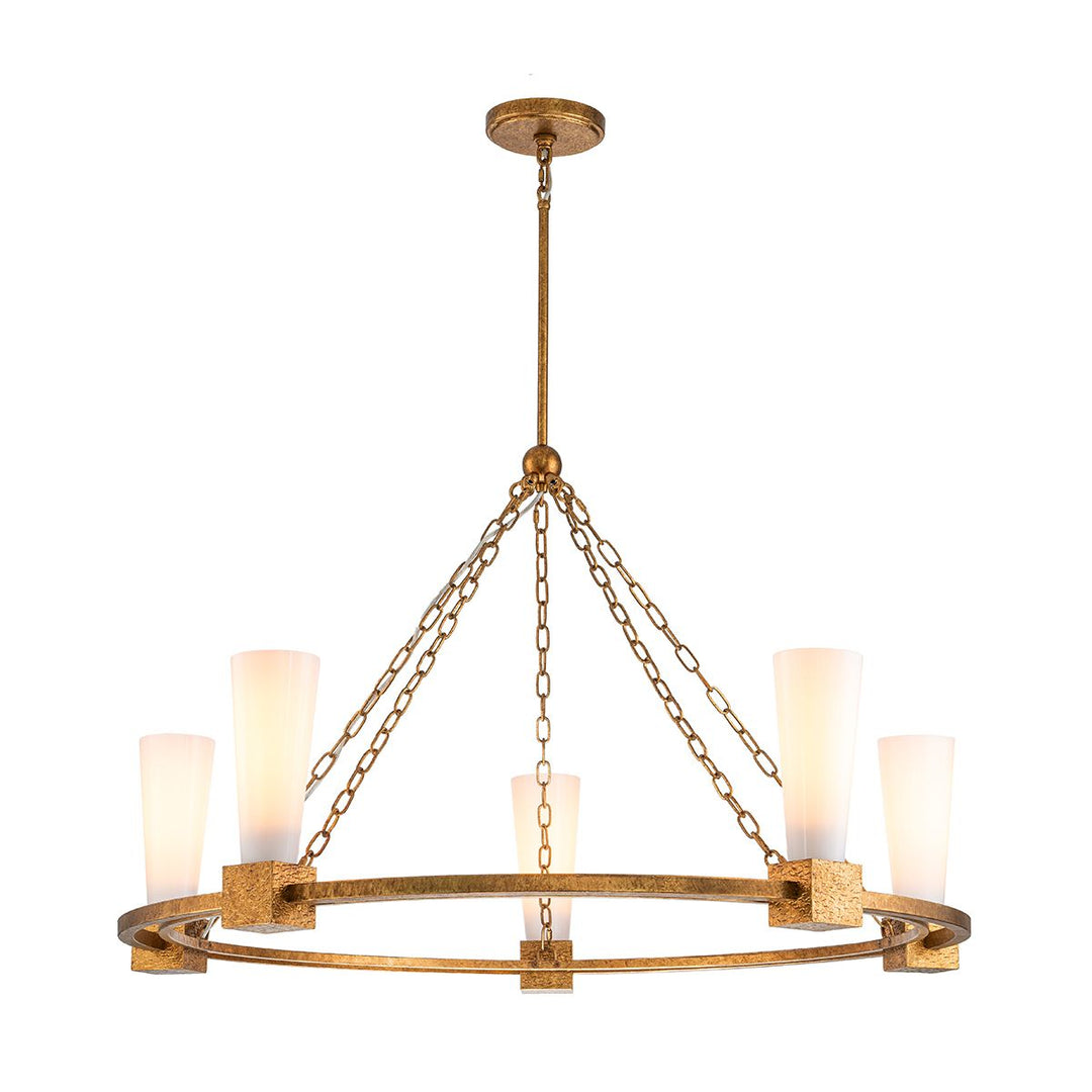 Kristy 5 Chandelier - Distressed Gold
