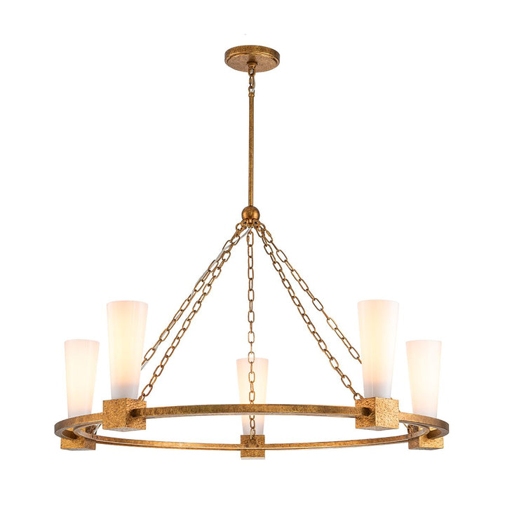 Kristy 5 Chandelier - Distressed Gold