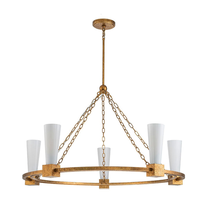 Kristy 5 Chandelier - Distressed Gold