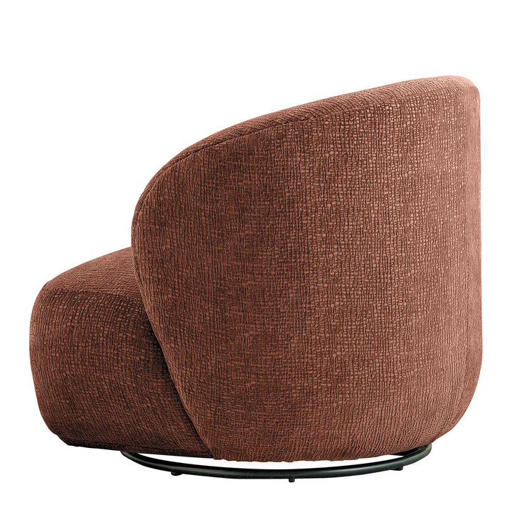 Lisette Velvet Jacquard Armchair - Rosewood