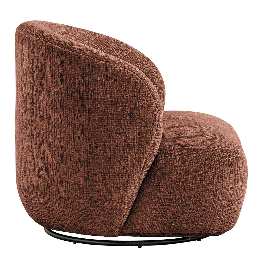 Lisette Velvet Jacquard Armchair - Rosewood