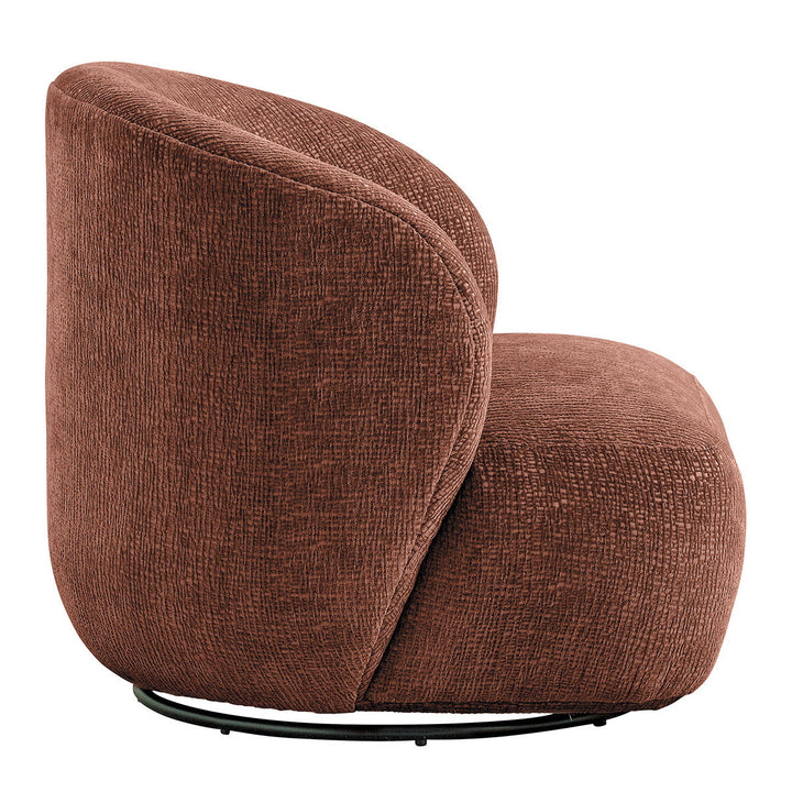Lisette Velvet Jacquard Armchair - Rosewood