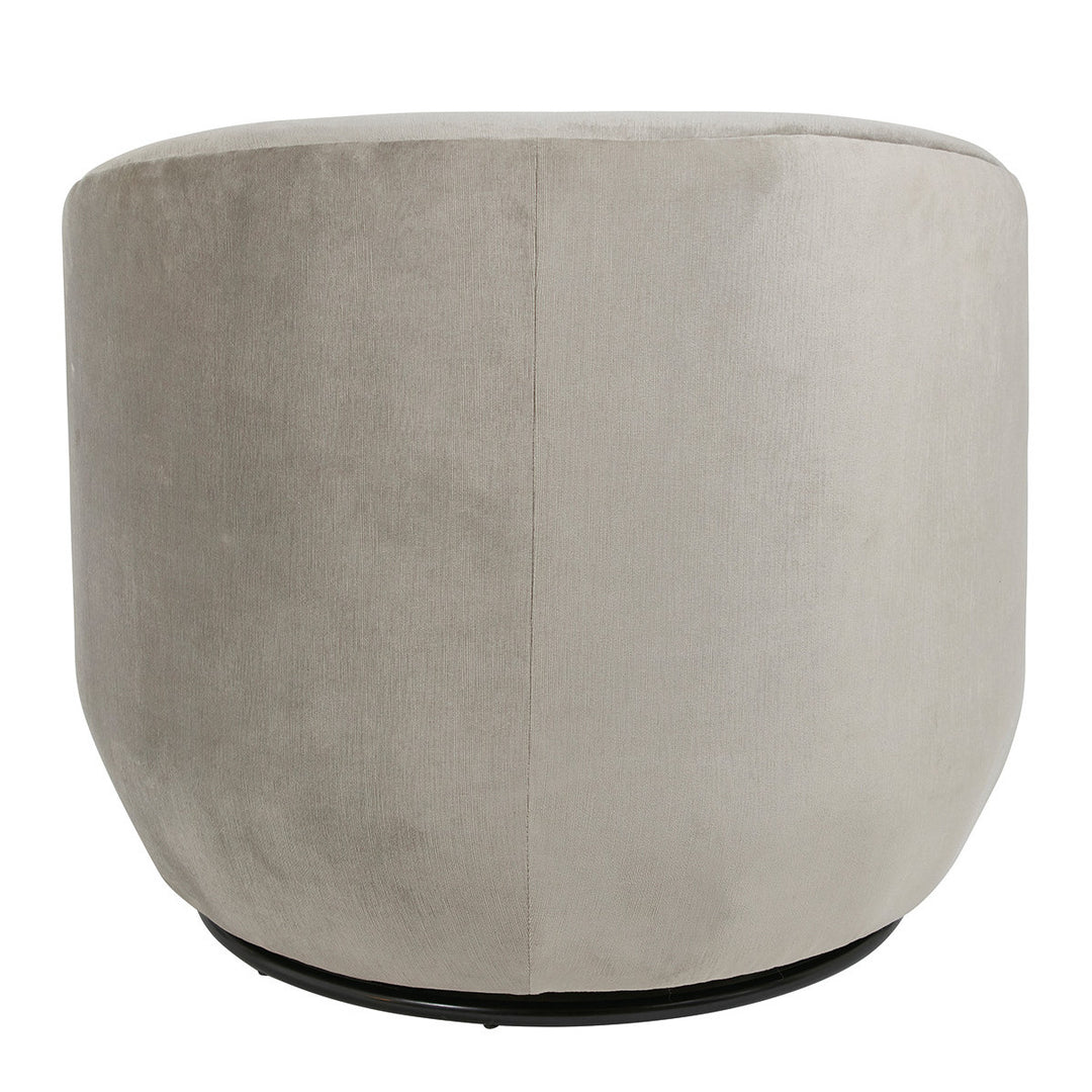 Lisette Velvet Swivel Armchair - Greige