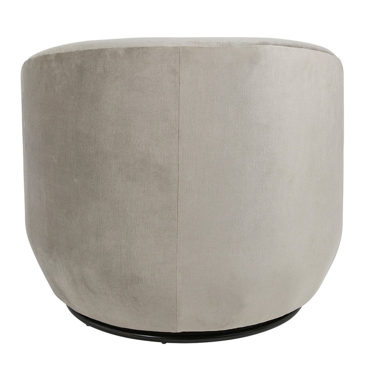 Lisette Velvet Swivel Armchair - Greige