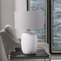 Uttermost Winterscape Glaze Table Lamp in White