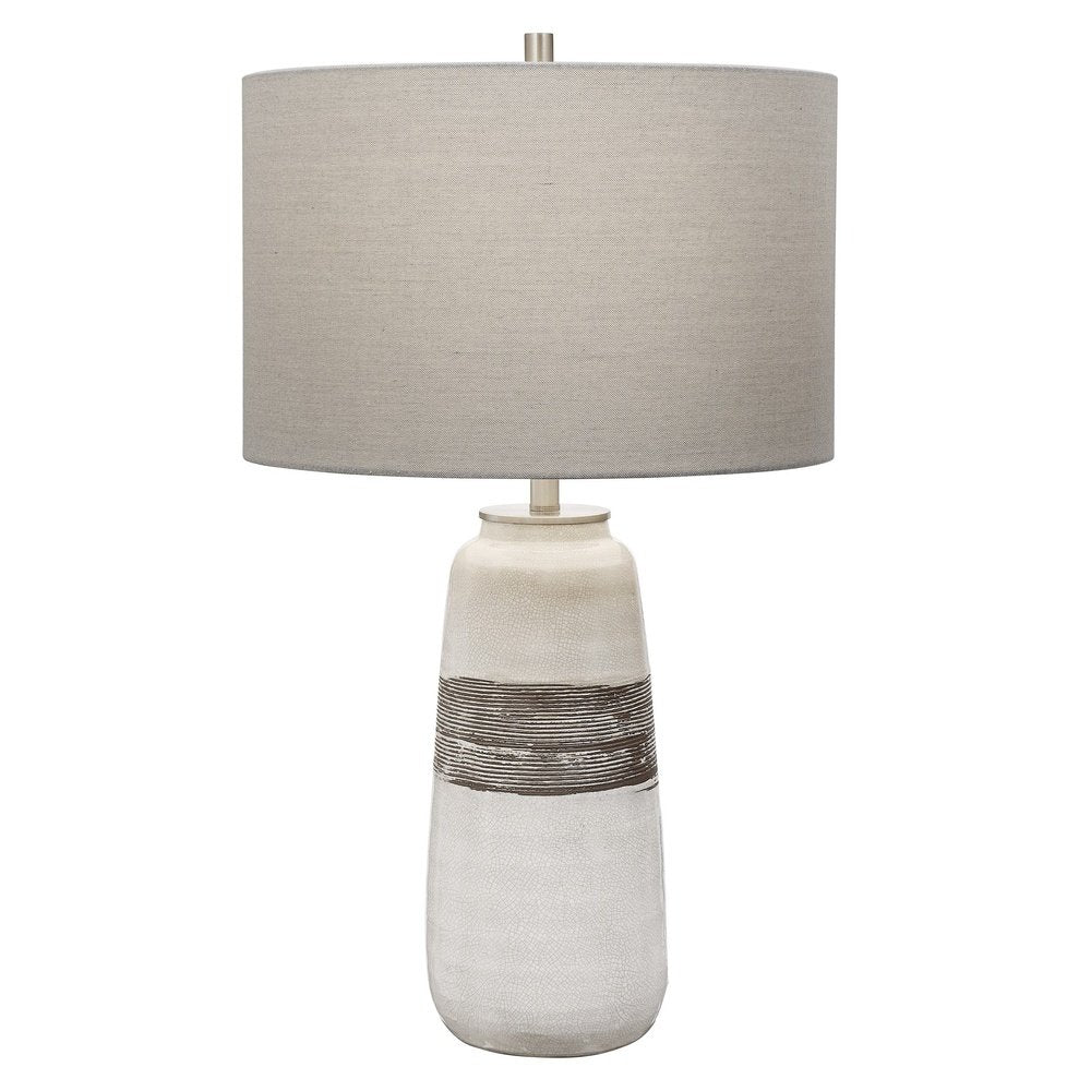 Comanche Crackle Table Lamp - White Uttermost 1