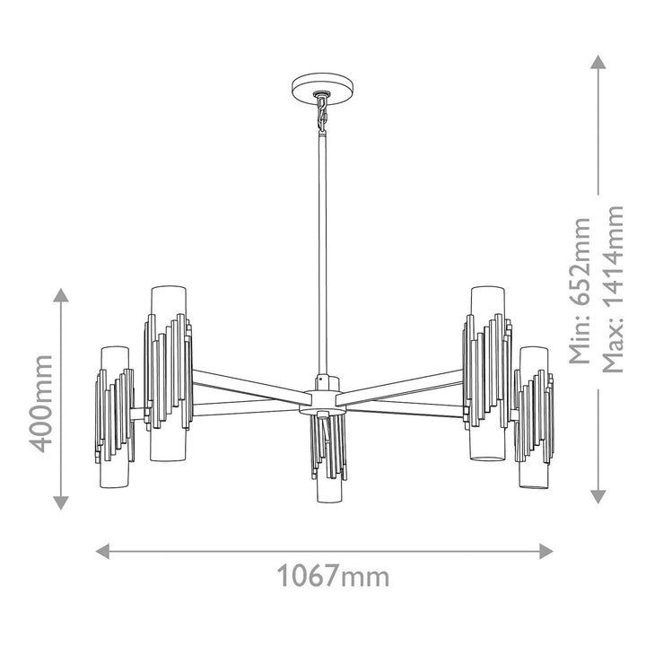 Marvele 10 Chandelier - Aged Brass