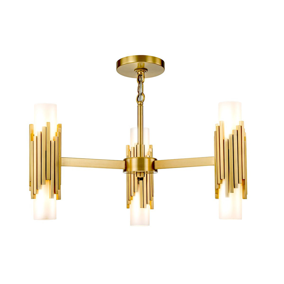 Marvele 6 Chandelier - Aged Brass