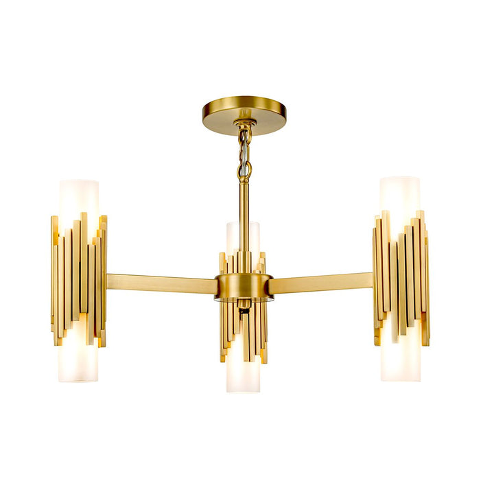 Marvele 6 Chandelier - Aged Brass