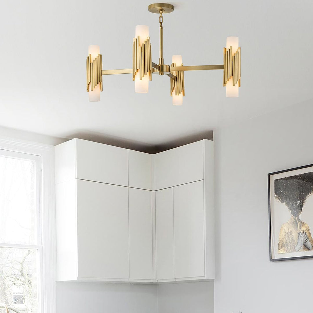Marvele 8 Chandelier - Aged Brass