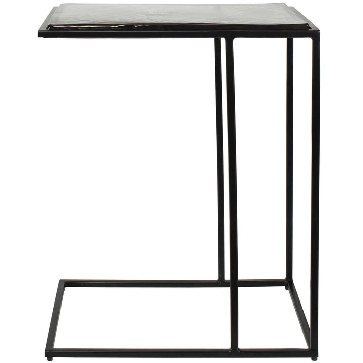 Mateo Glass Top Side Table