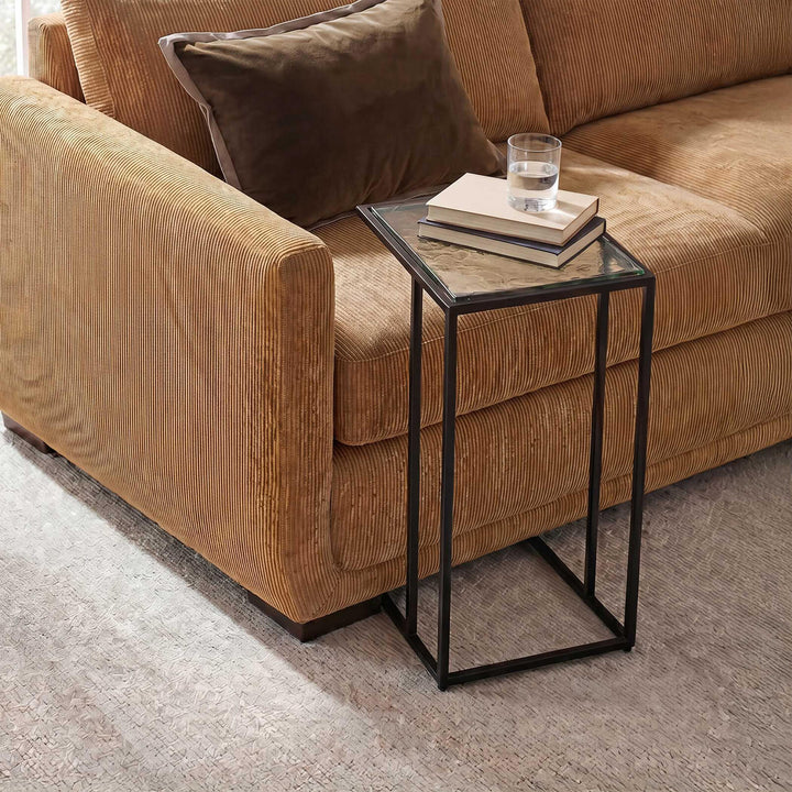 Mateo Glass Top Side Table