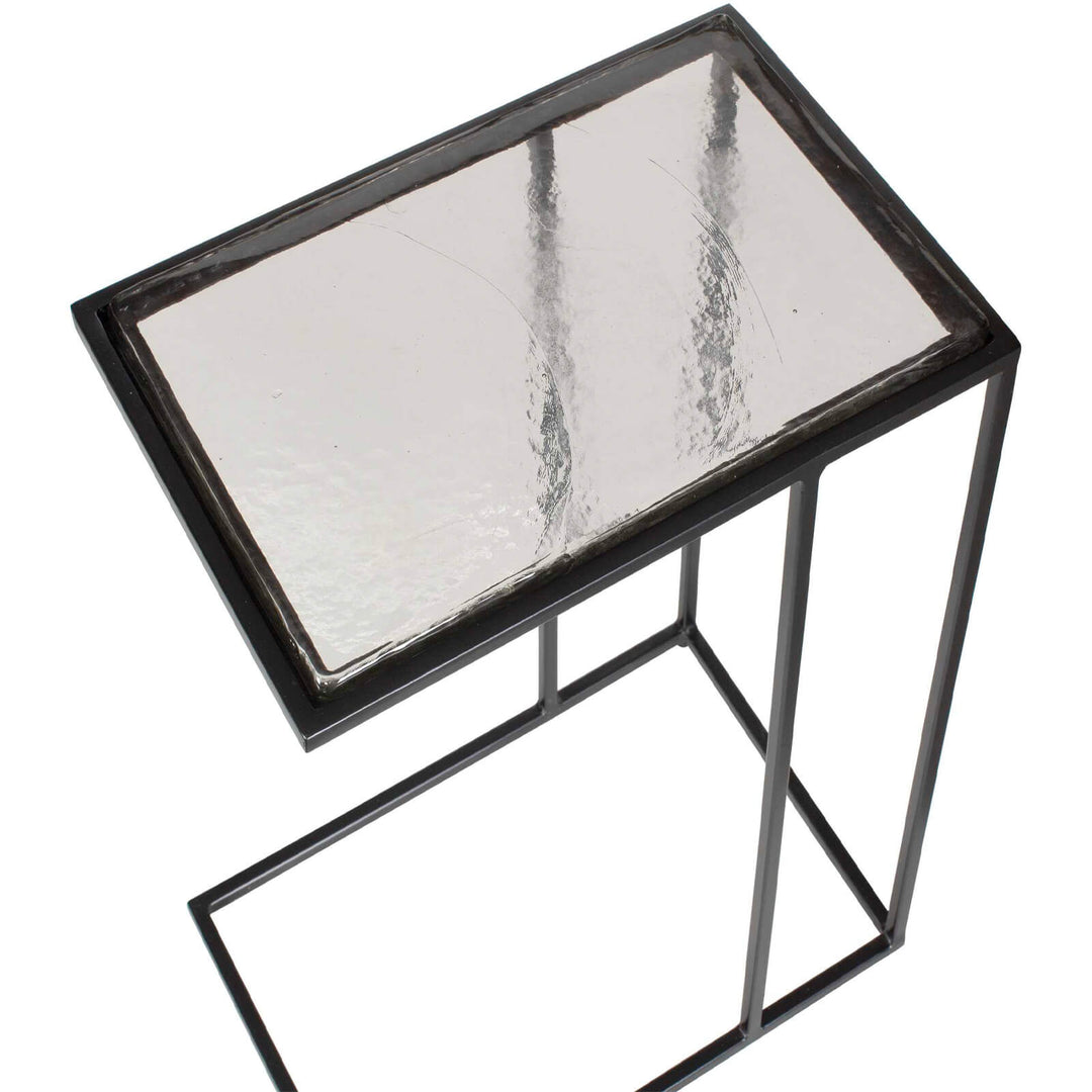 Mateo Glass Top Side Table