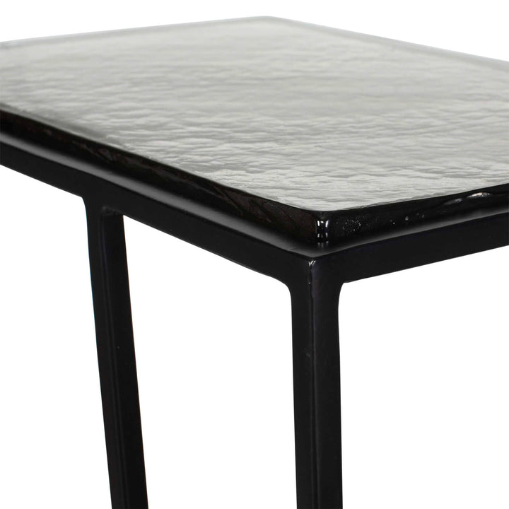 Mateo Glass Top Side Table