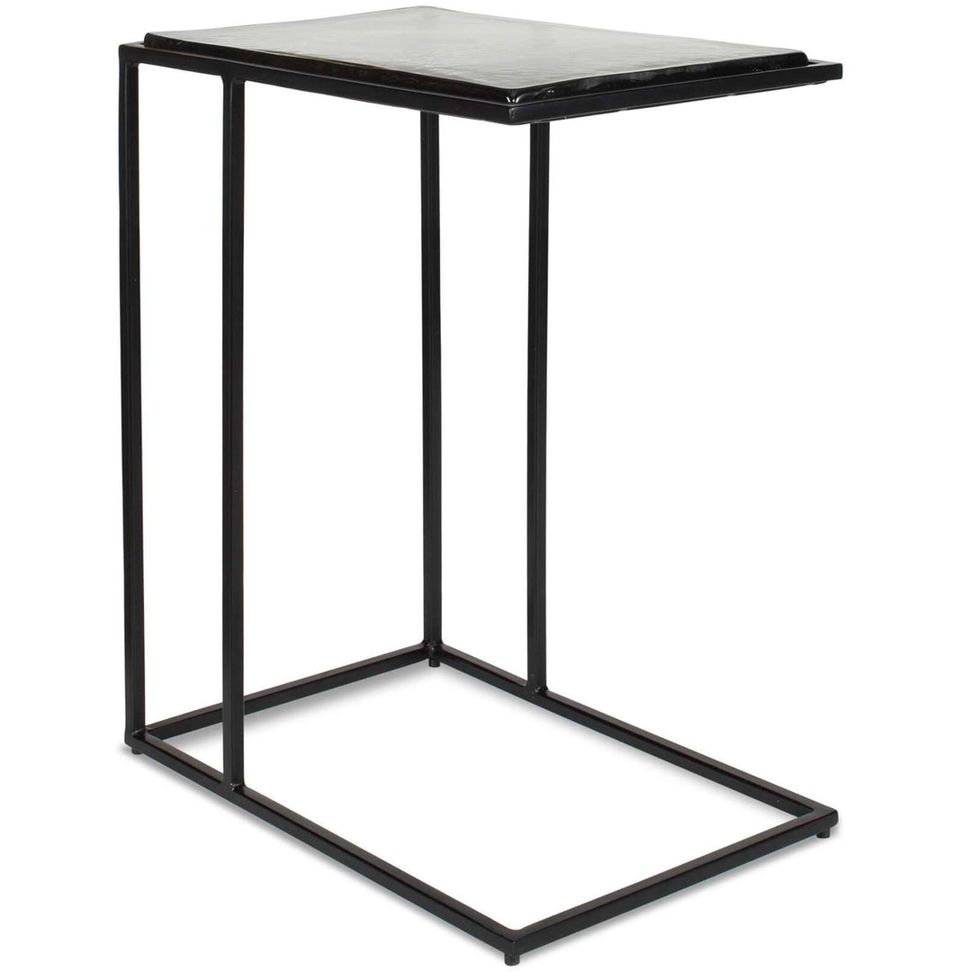Mateo Glass Top Side Table