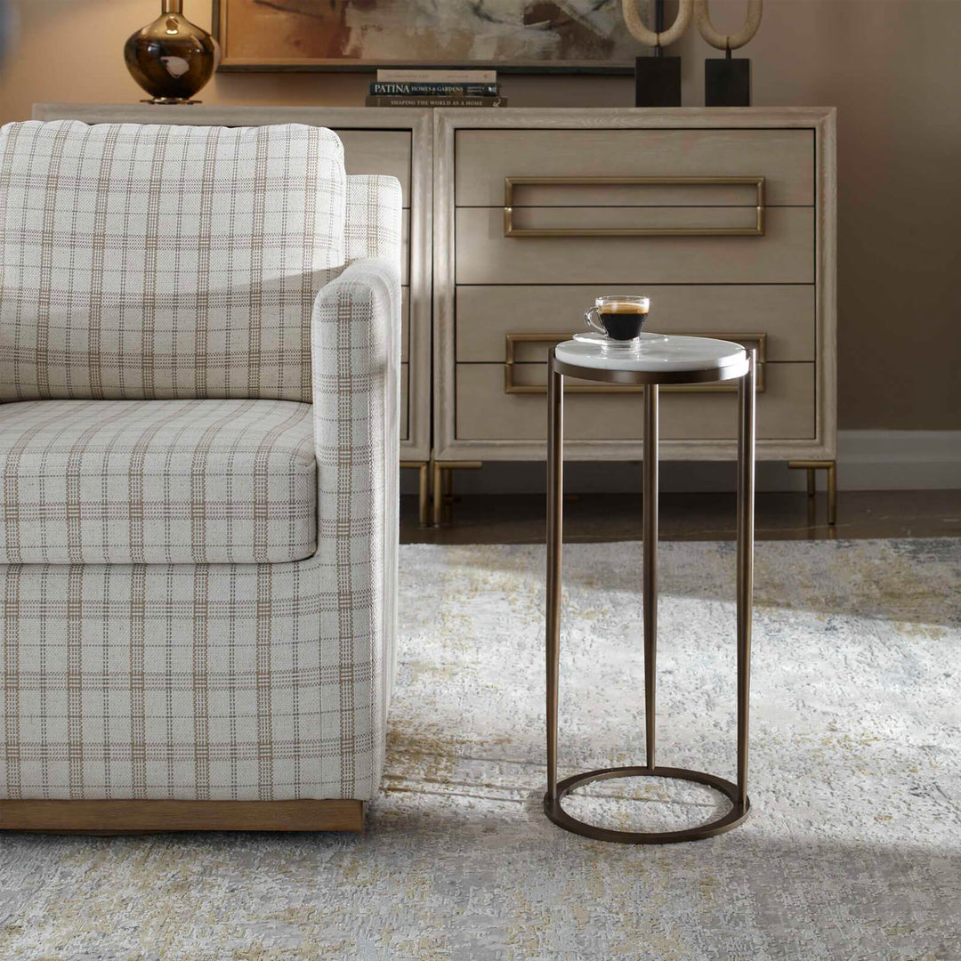 Mercier Round Marble Side Table